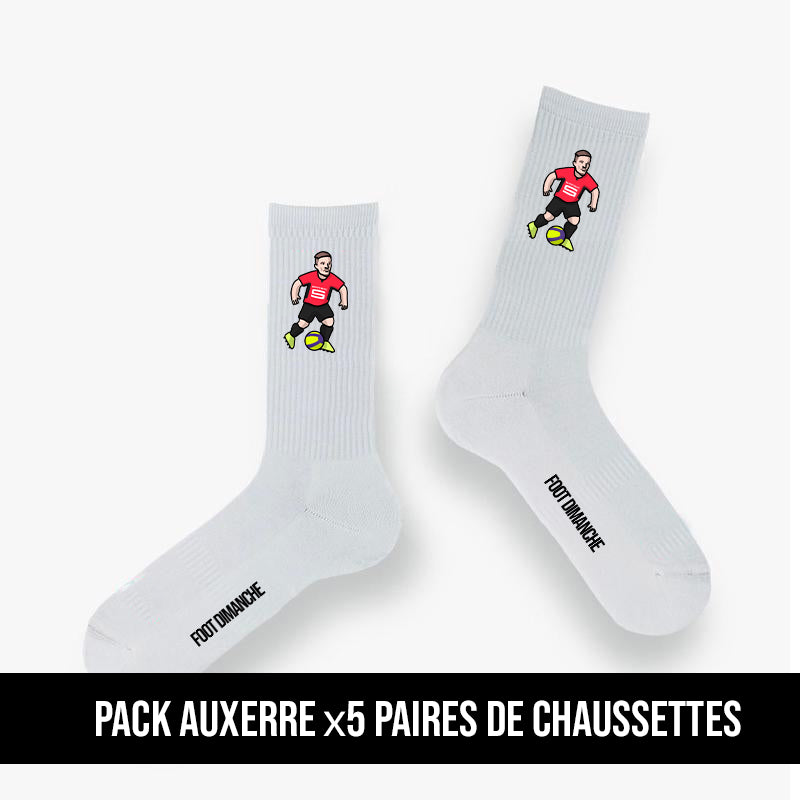 Pack 5 Chaussettes Rennes - Foot Dimanche x Clément Striano
