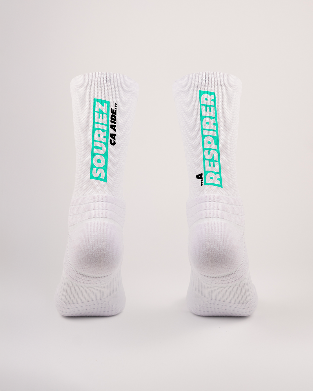Chaussettes Souriez ça aide à respirer - RMC Running x Foot Dimanche