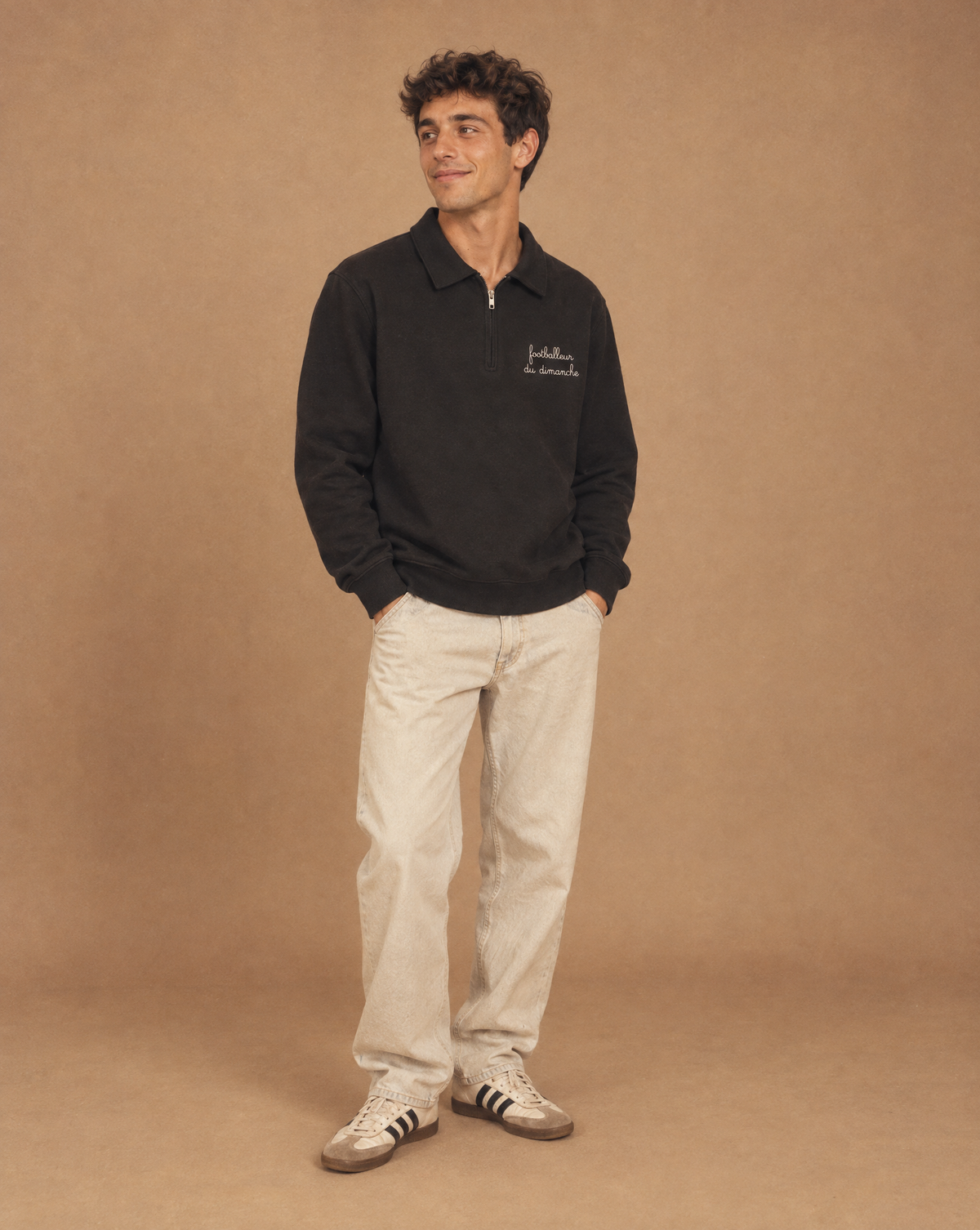 Sweatshirt Polo Foot Dimanche brodé