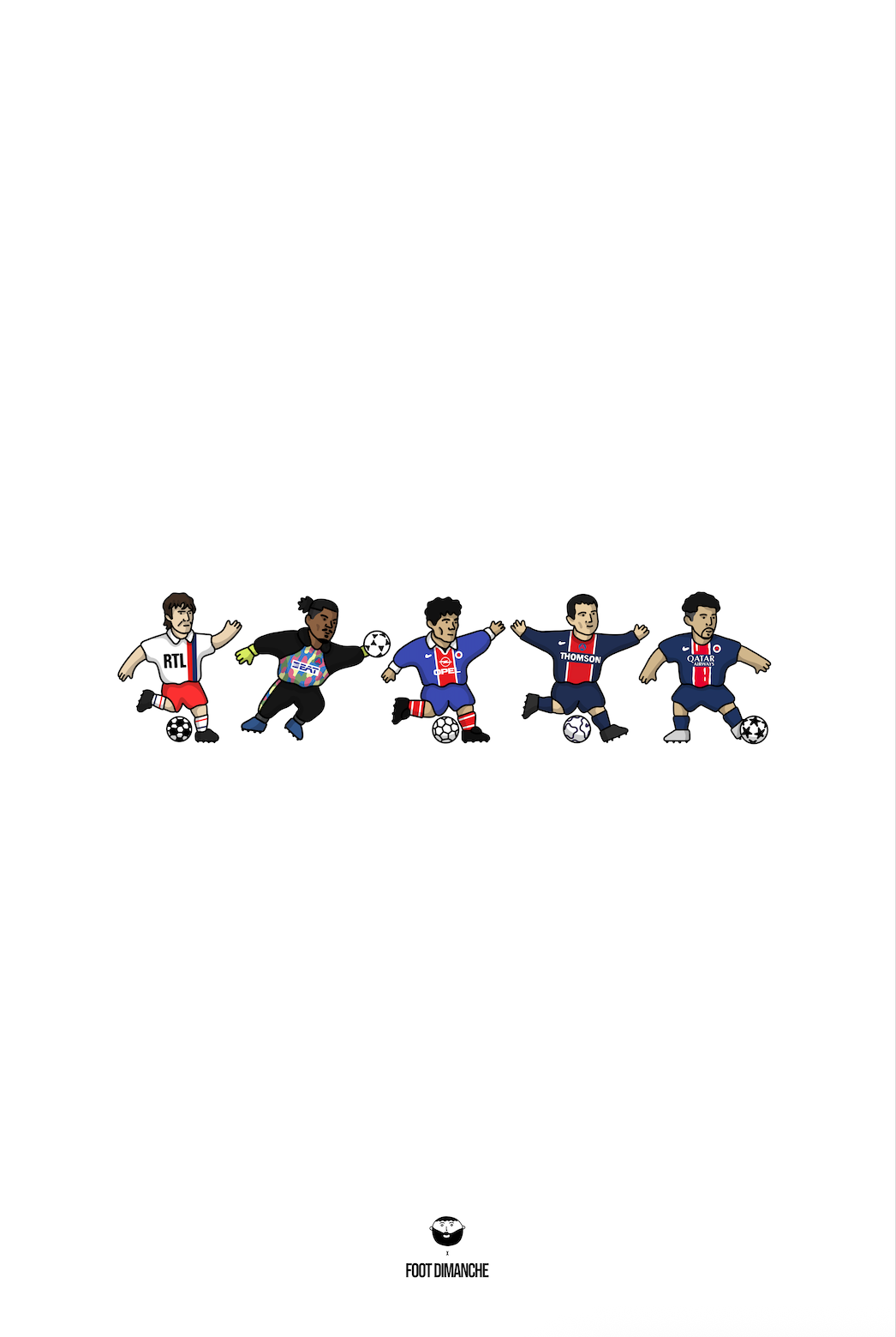 Poster Paris - Foot Dimanche x Clément Striano