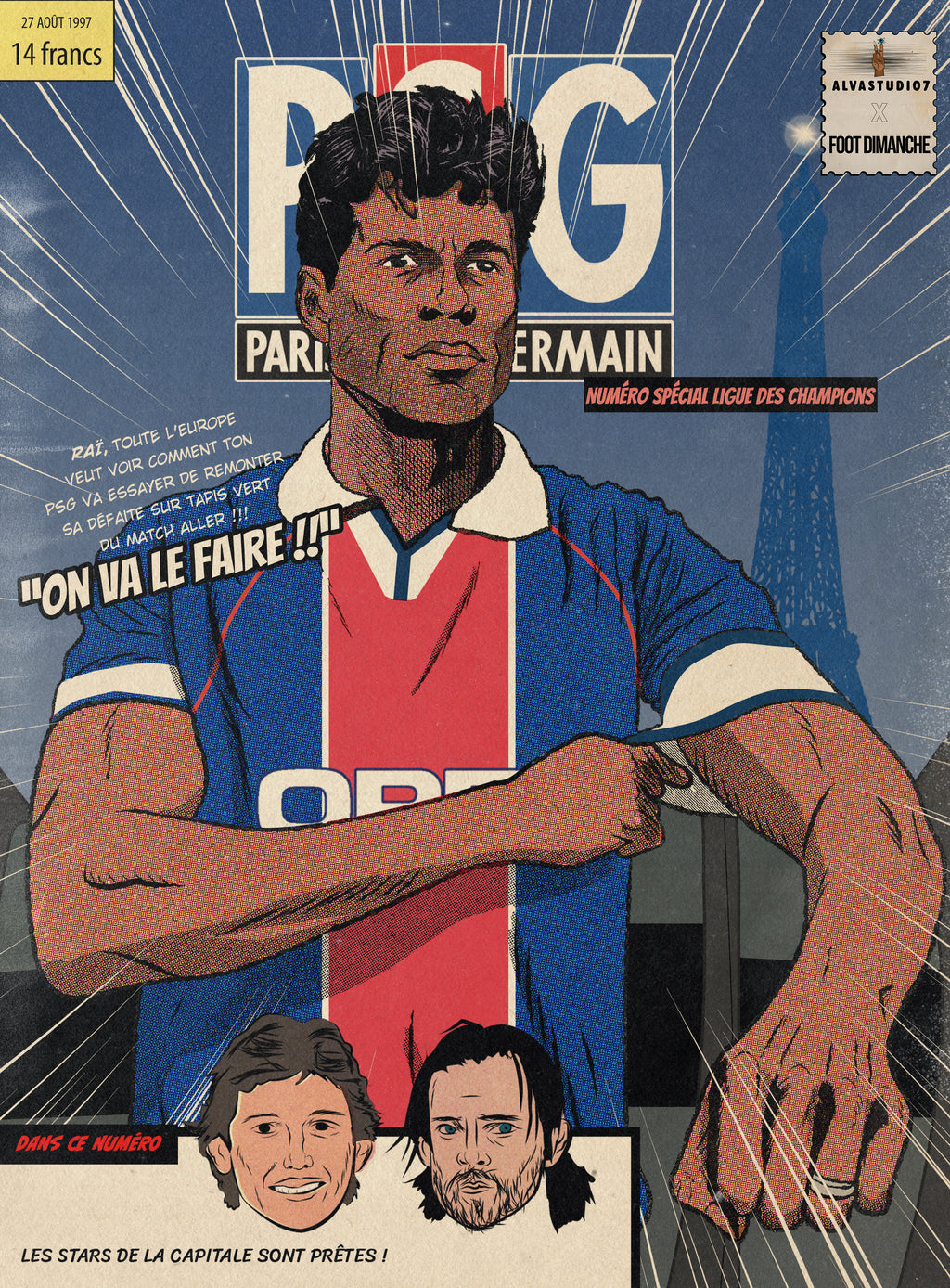 Tee Shirt Rai - Foot Dimanche x Alvastudio7