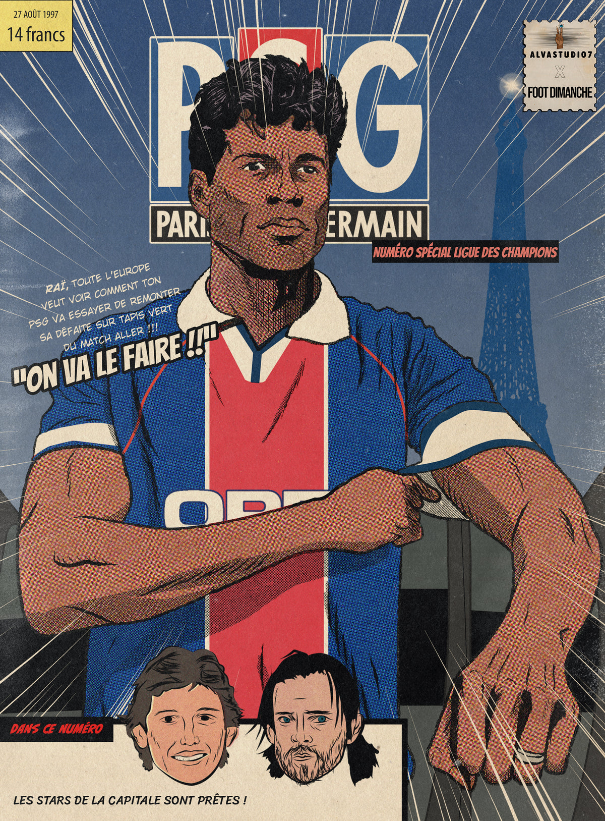 Tee Shirt Rai - Foot Dimanche x Alvastudio7