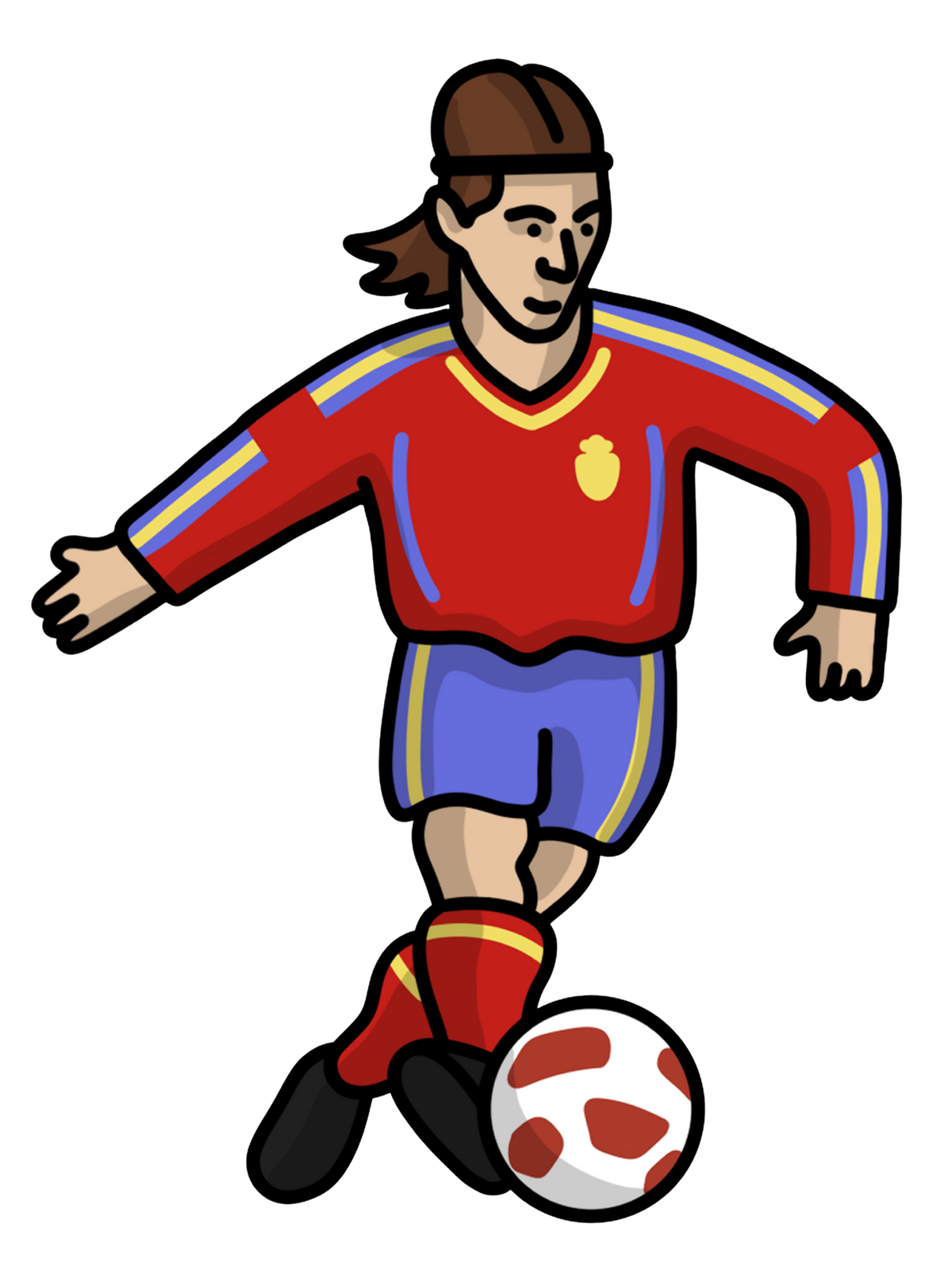 Chaussettes Sergio Ramos Espagne - Foot Dimanche x Clément Striano