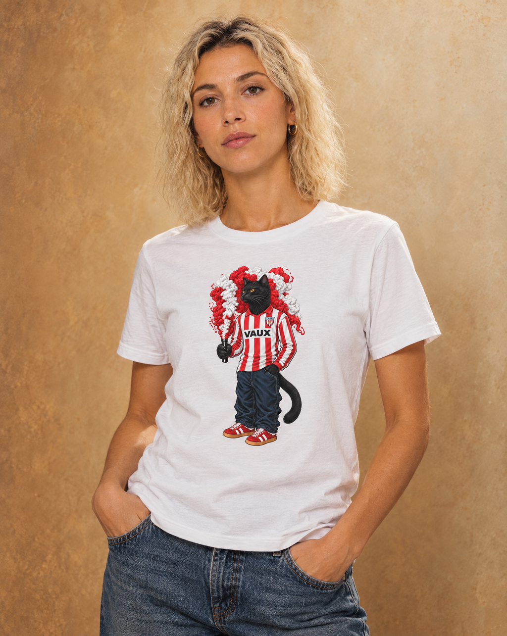 Tee-shirt Black Cat Vintage Sunderland
