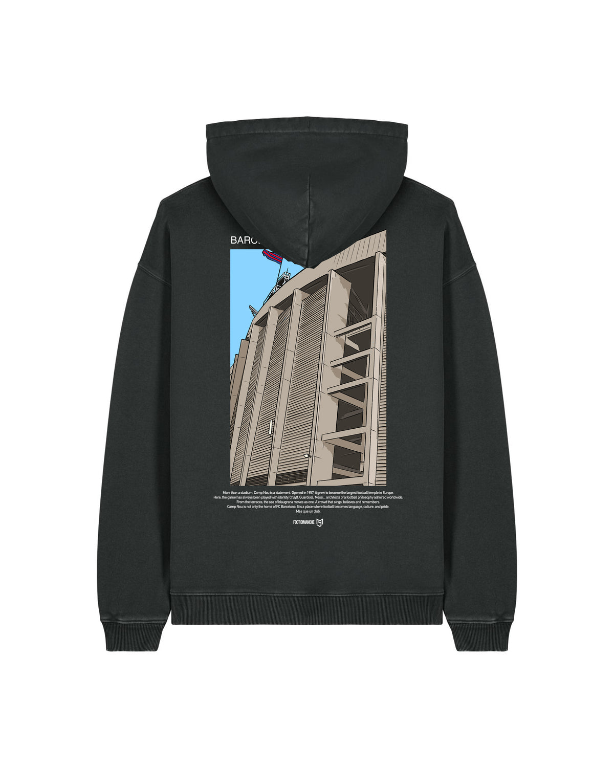 Sweat Capuche Barcelona -  Foot Dimanche x Mark Johnson