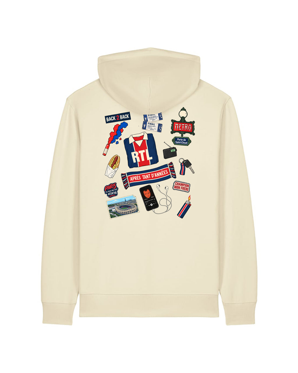Sweat Capuche Kit Supporter Paris