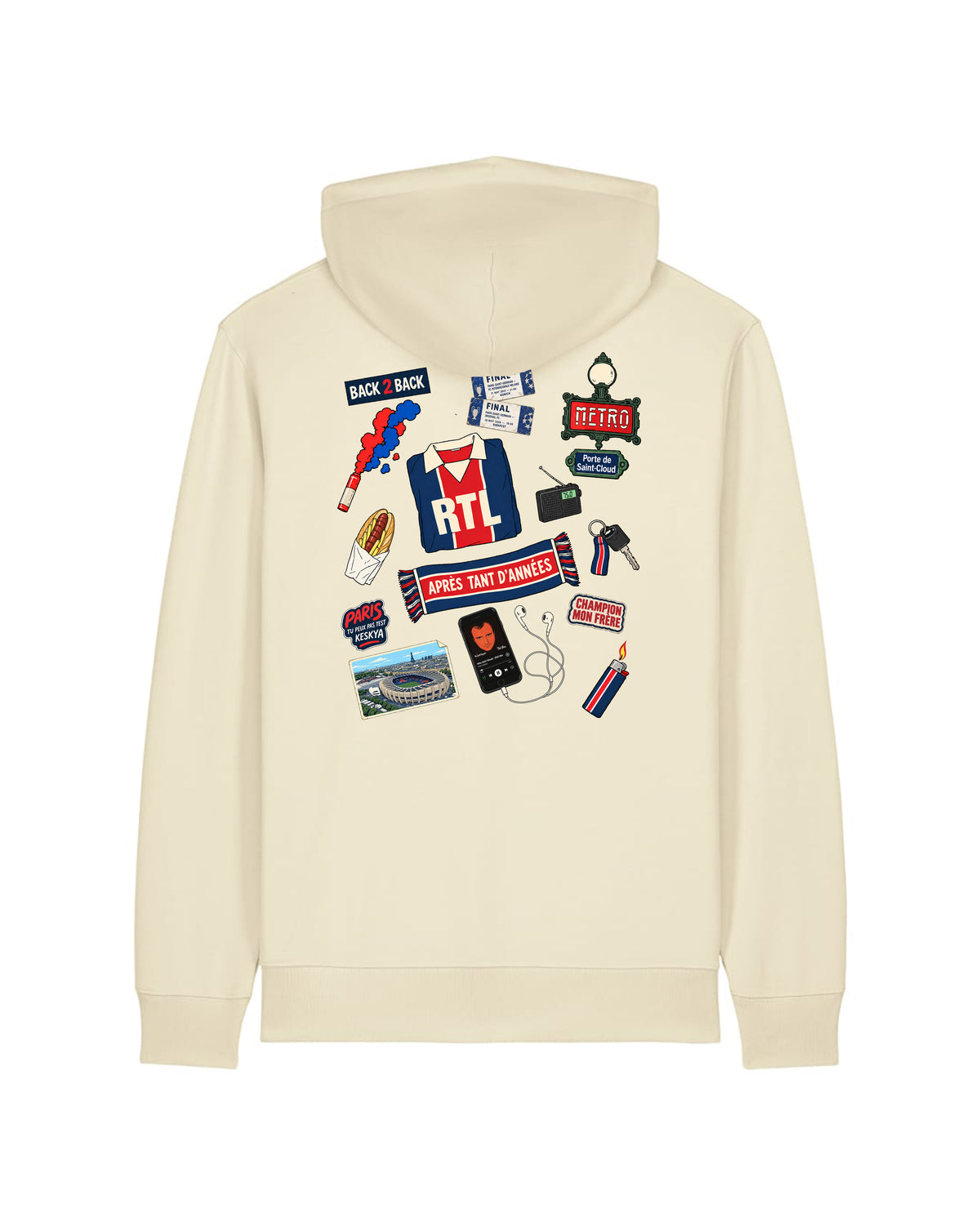 Sweat Capuche Kit Supporter Paris