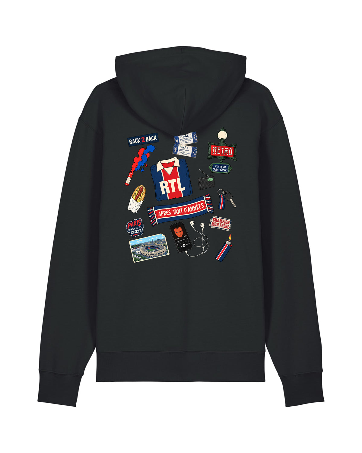 Sweat Capuche Kit Supporter Paris