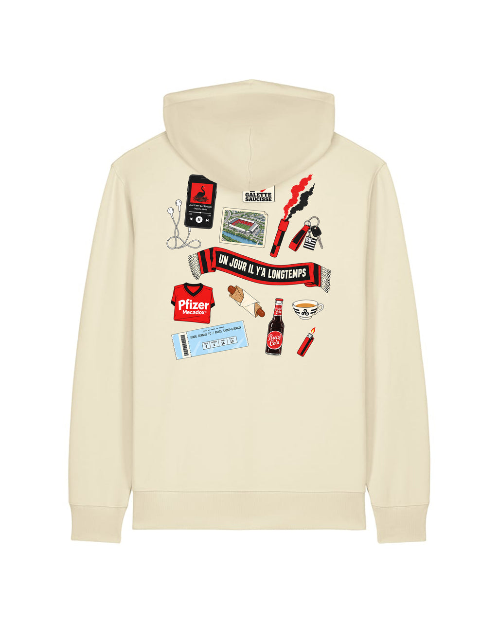 Sweat Capuche Kit Supporter Rennes