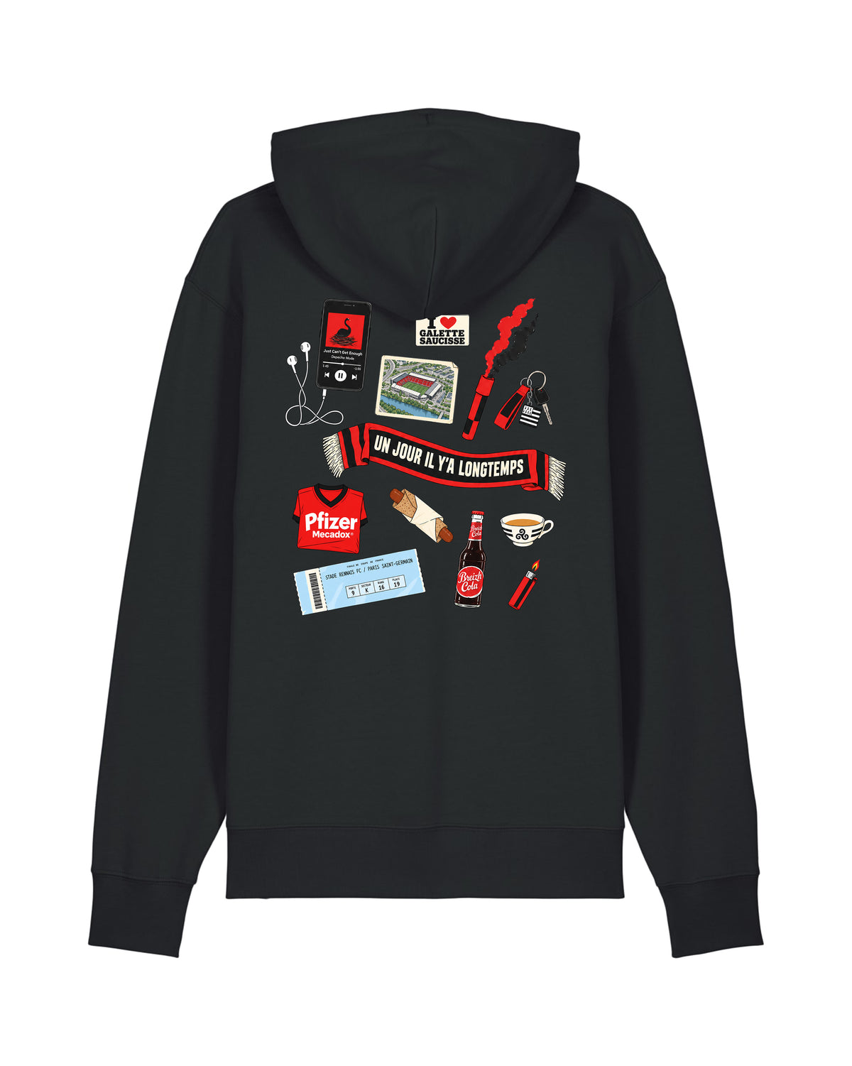 Sweat Capuche Kit Supporter Rennes
