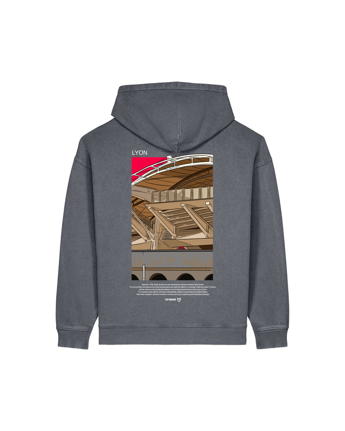 Sweat Capuche Lyon -  Foot Dimanche x Mark Johnson