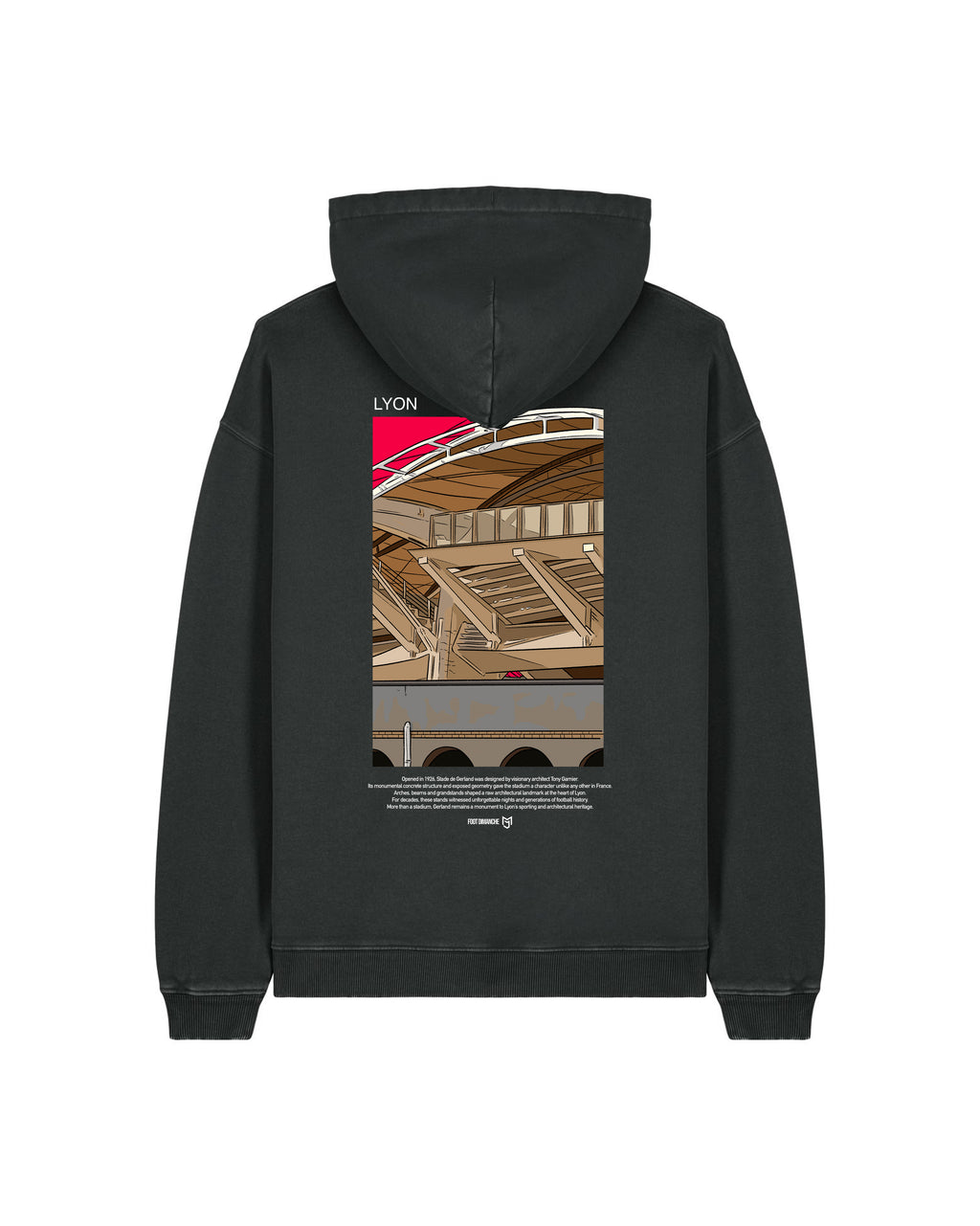 Sweat Capuche Lyon -  Foot Dimanche x Mark Johnson