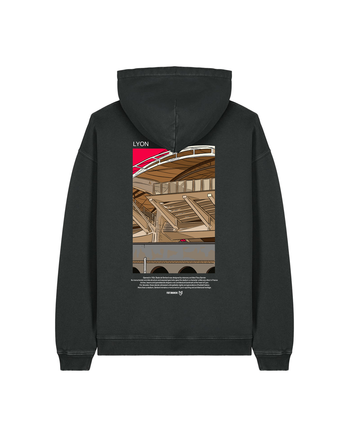Sweat Capuche Lyon -  Foot Dimanche x Mark Johnson