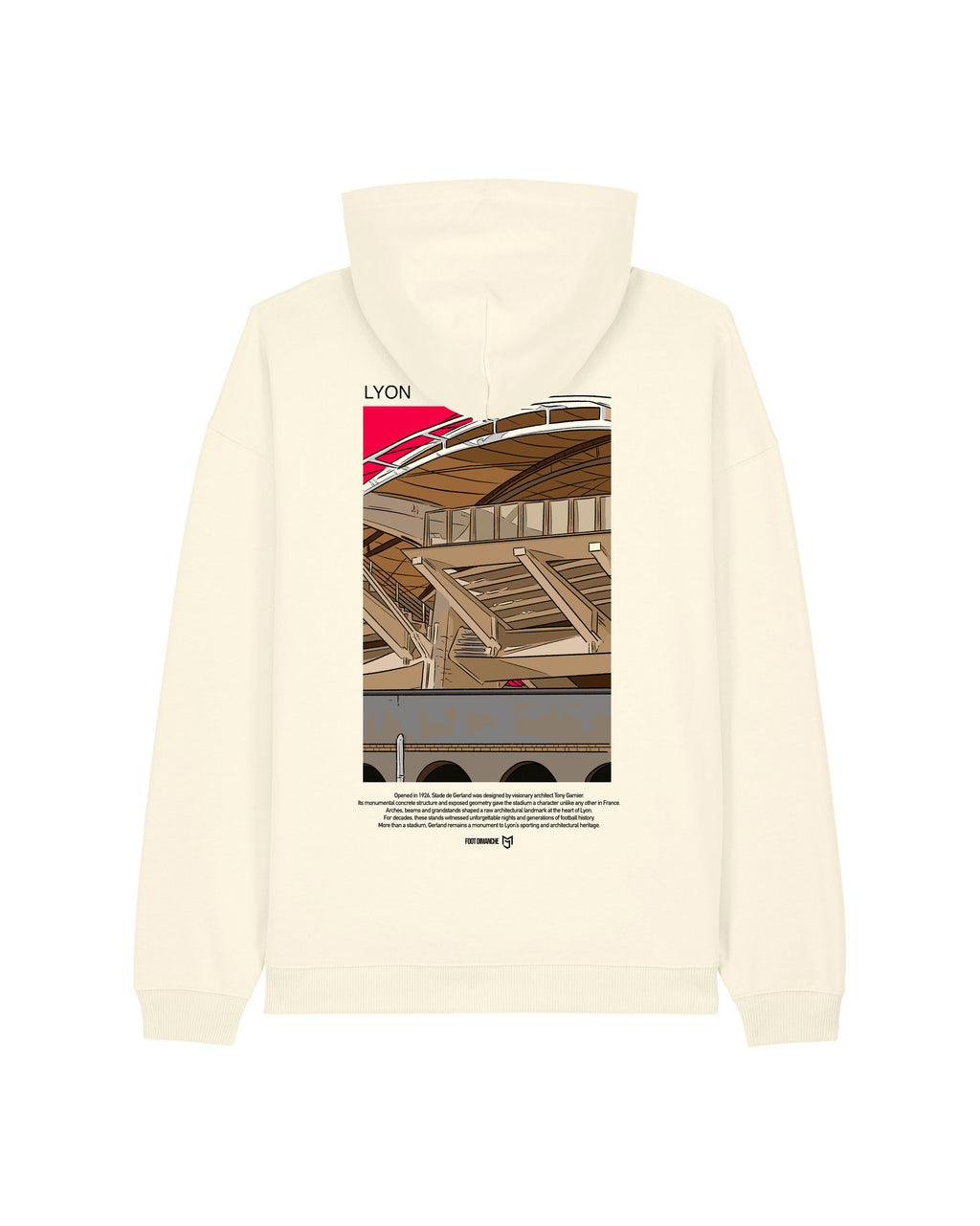 Sweat Capuche Lyon -  Foot Dimanche x Mark Johnson