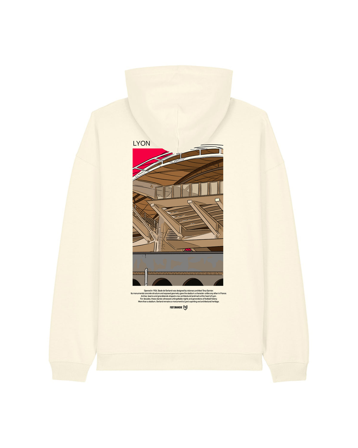 Sweat Capuche Lyon -  Foot Dimanche x Mark Johnson
