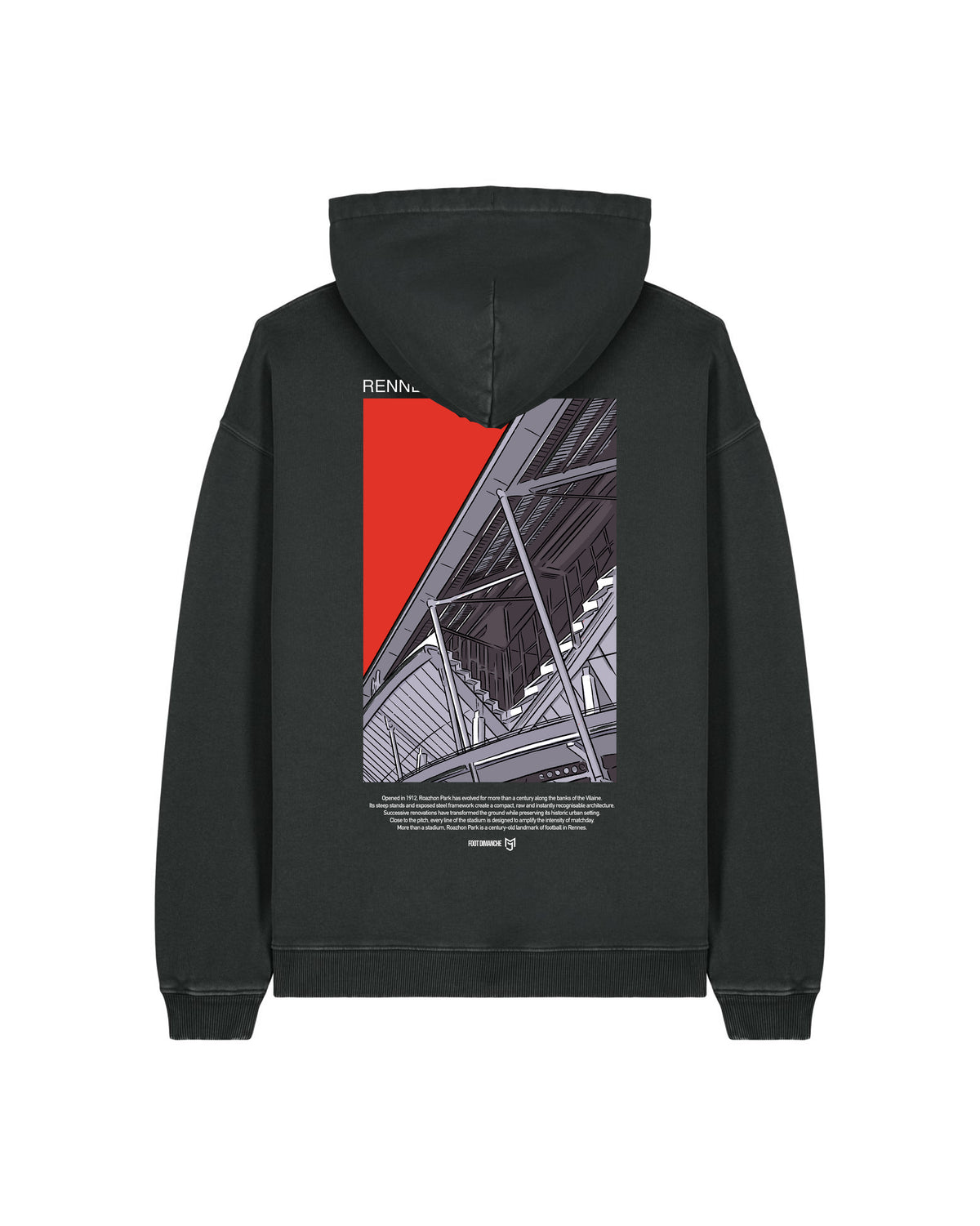Sweat Capuche Rennes -  Foot Dimanche x Mark Johnson