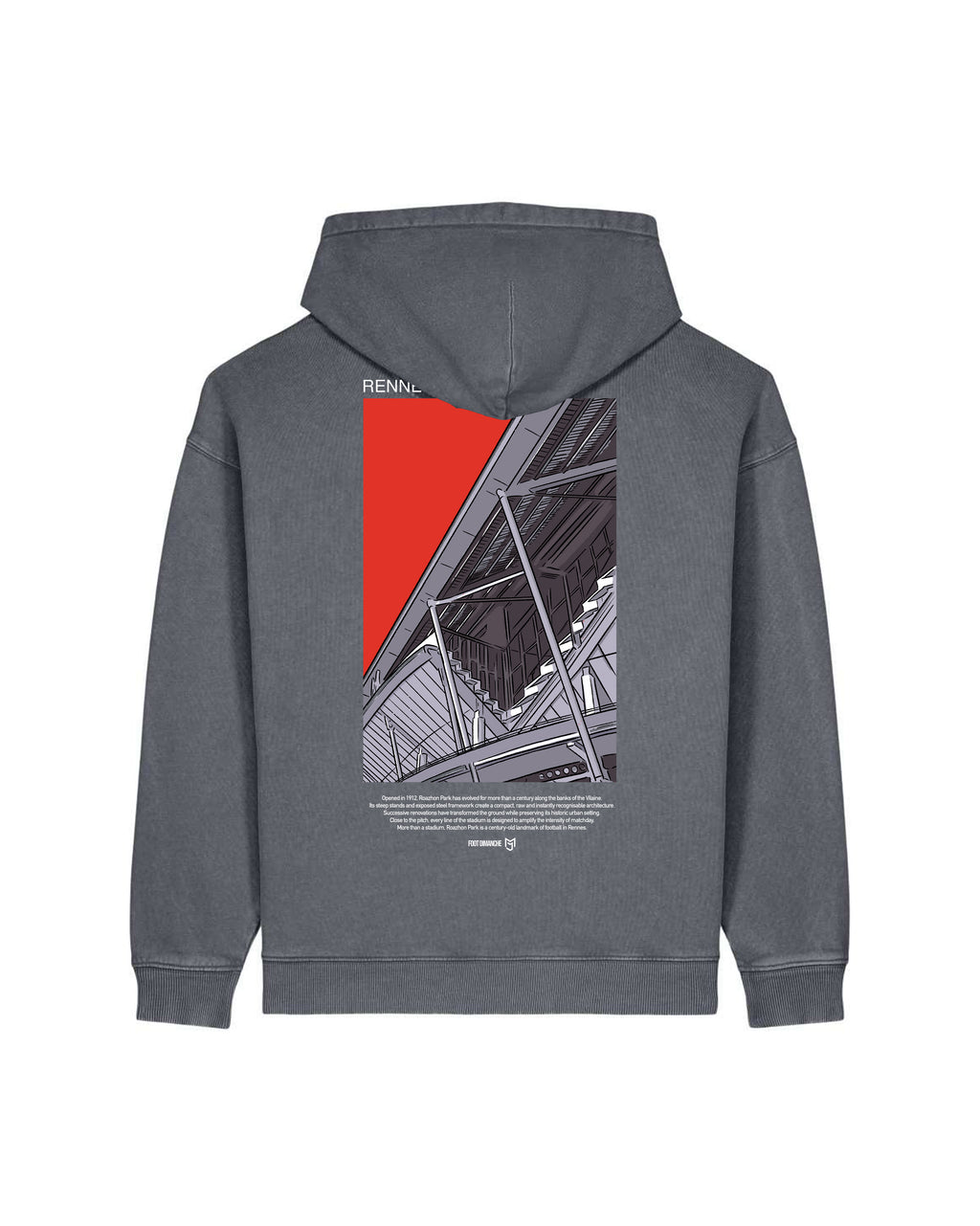 Sweat Capuche Rennes -  Foot Dimanche x Mark Johnson