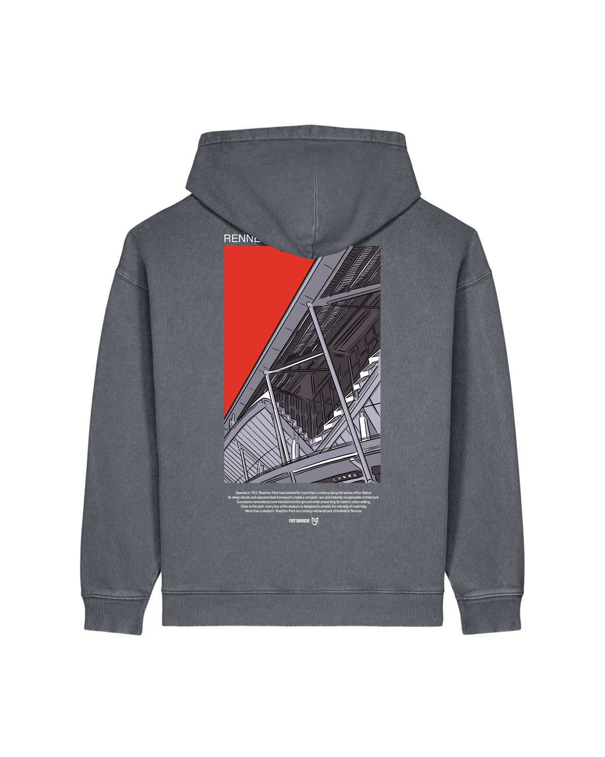 Sweat Capuche Rennes -  Foot Dimanche x Mark Johnson