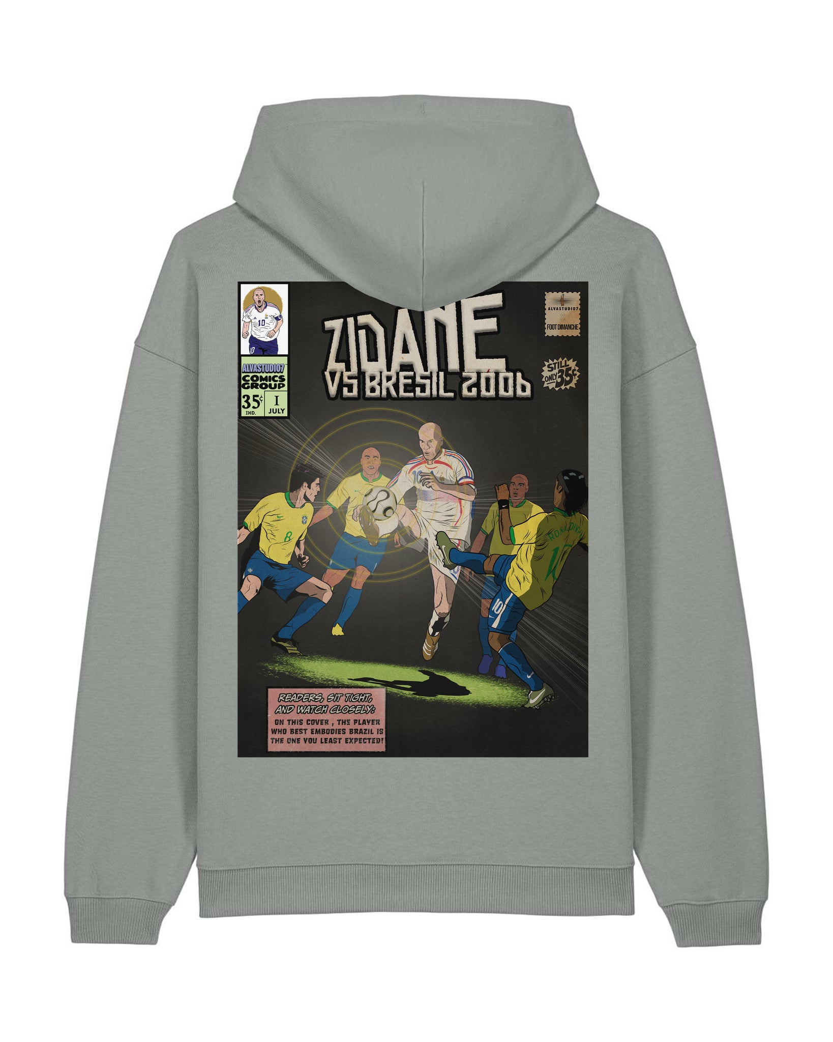 Sweat Capuche Zidane 2006 - Foot Dimanche x Alvastudio7