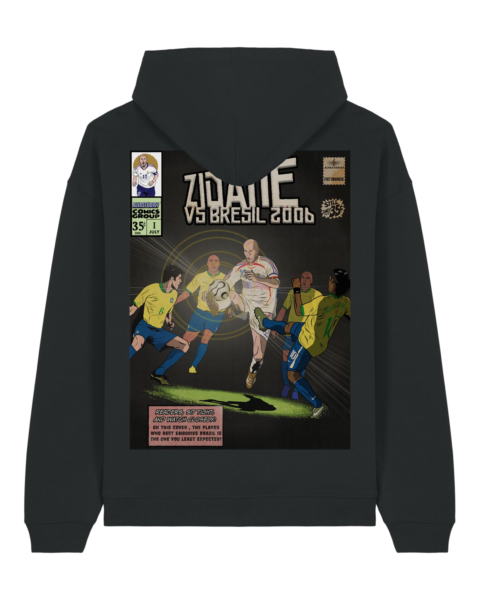 Sweat Capuche Zidane 2006 - Foot Dimanche x Alvastudio7