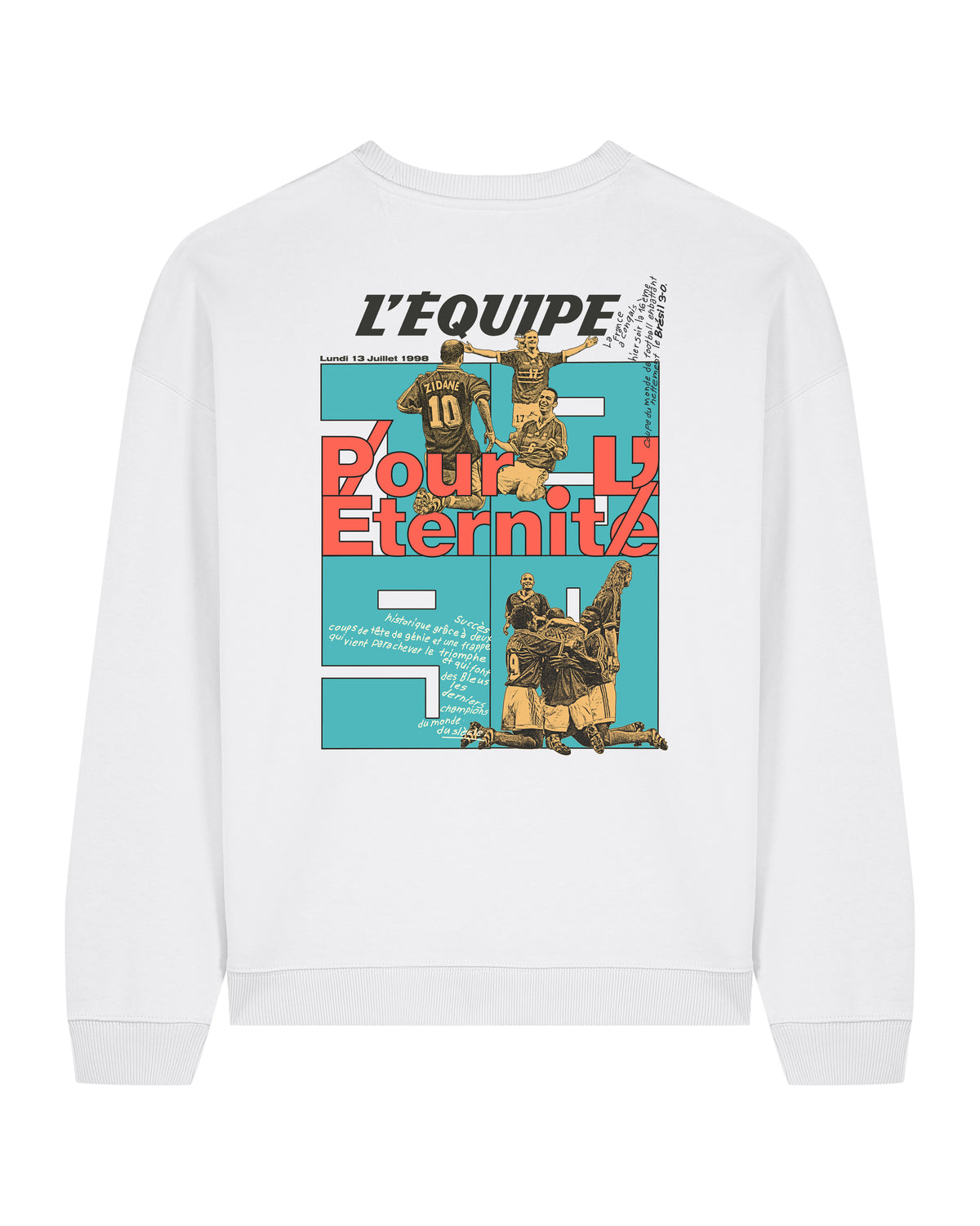 Sweat Pour l'éternité - L'Equipe x Foot Dimanche- version bleue