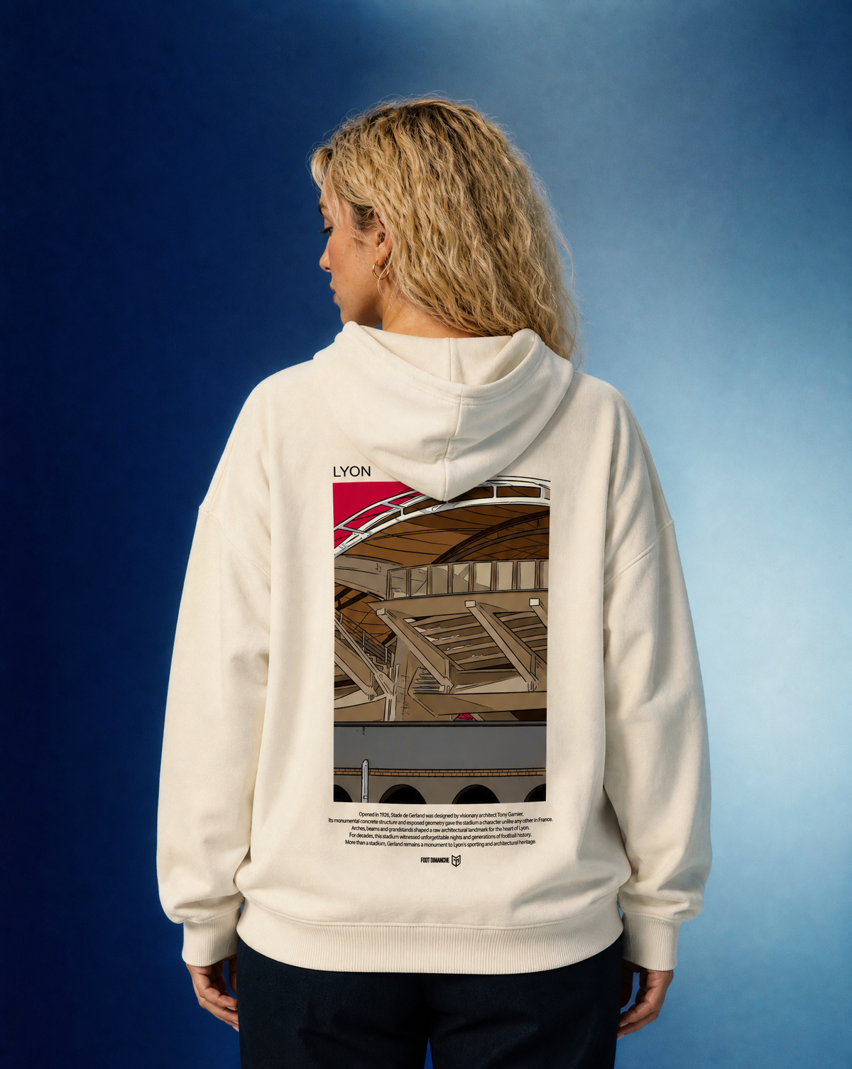 Sweat Capuche Lyon -  Foot Dimanche x Mark Johnson