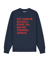 Sweat Cet amour qu'on a pour toi - Foot Dimanche