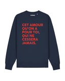 Sweat Cet amour qu'on a pour toi - Foot Dimanche