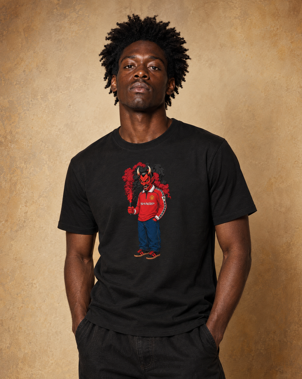 Tee-shirt Diable Manchester United – Red Devil Vintage