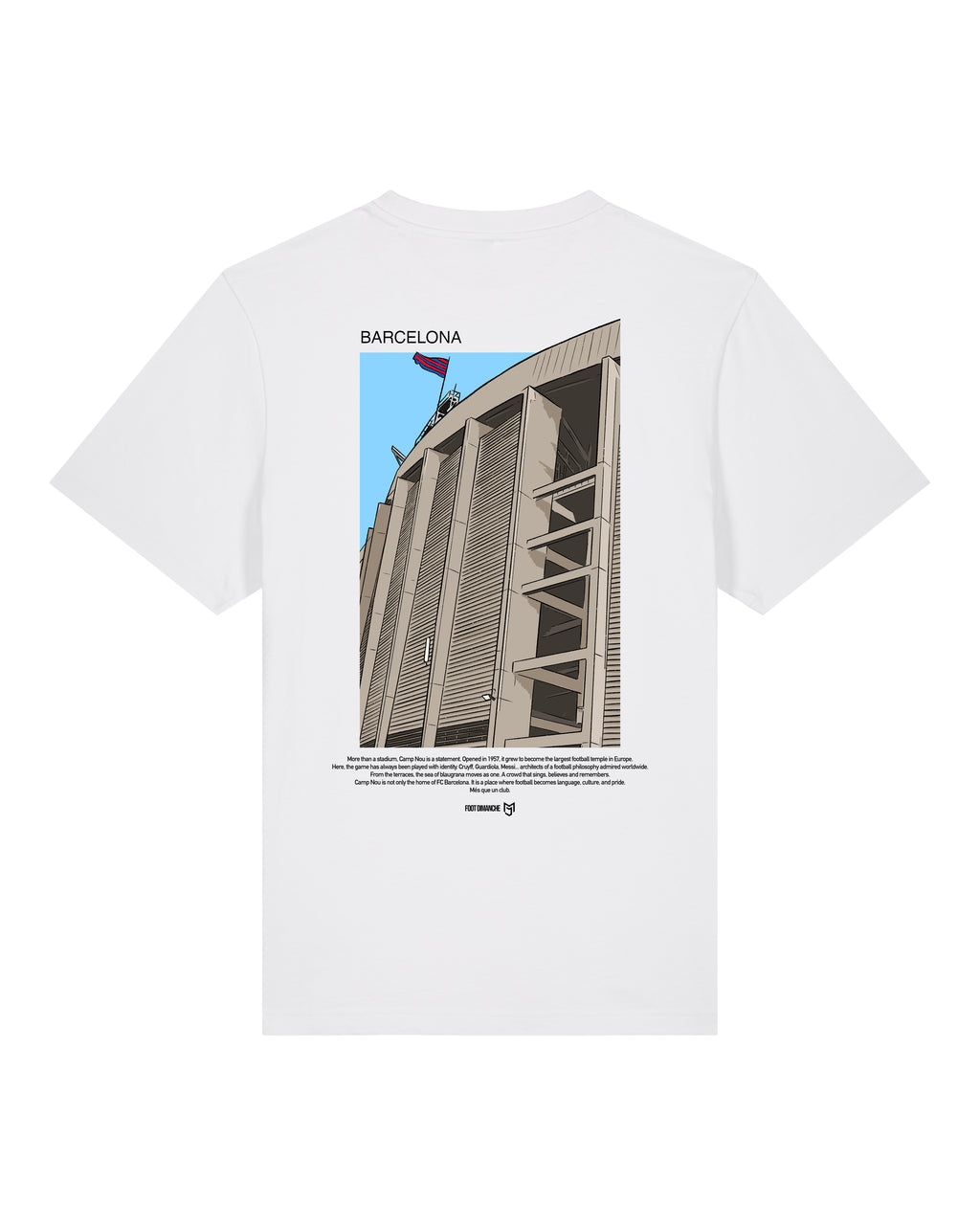 Tee Shirt Barcelona brodé - Mark Johnson x Foot Dimanche