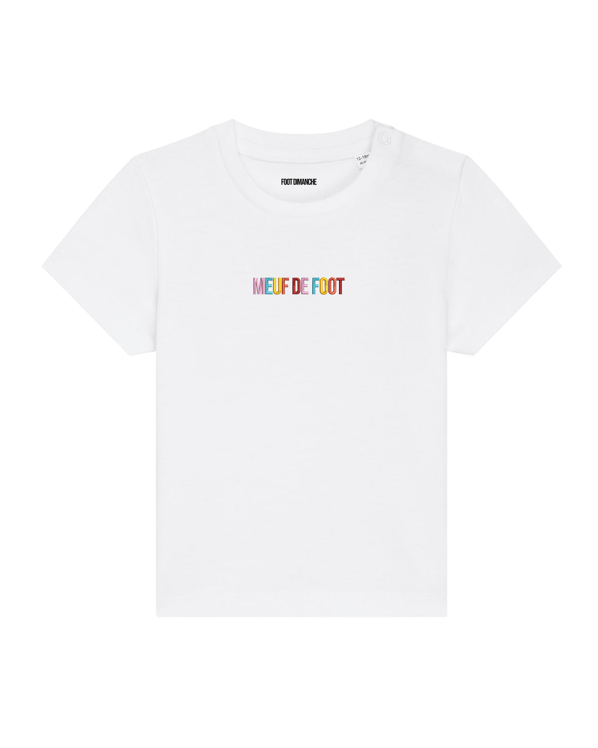 Tee Shirt Bébé Meuf de Foot brodé