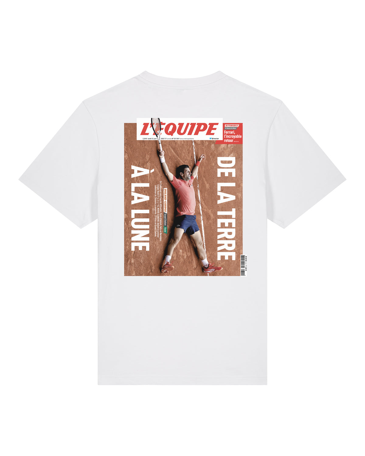 Tee Shirt Novak Djokovic De la Terre à la Lune - L'Equipe x Foot Dimanche