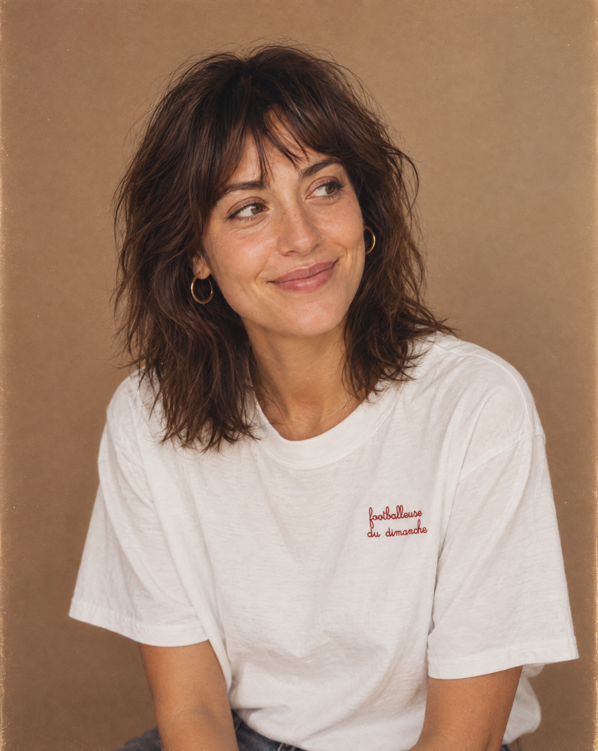 Tee Shirt Footballeuse du dimanche brodé