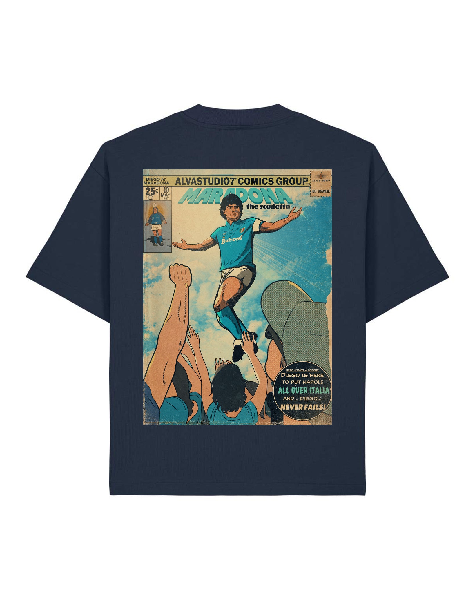 Tee Shirt Maradona - Foot Dimanche x Alvastudio7