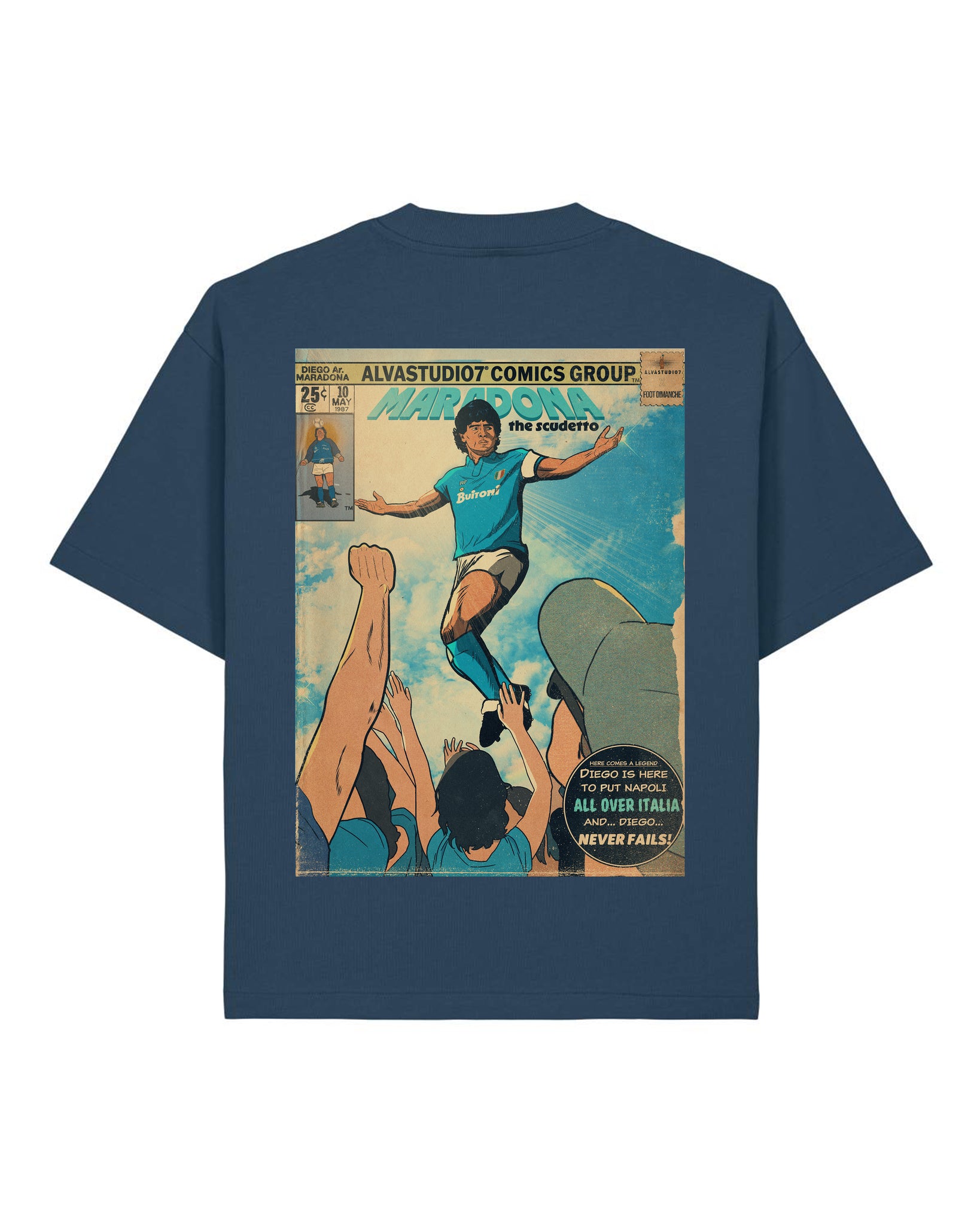 Tee Shirt Maradona - Foot Dimanche x Alvastudio7