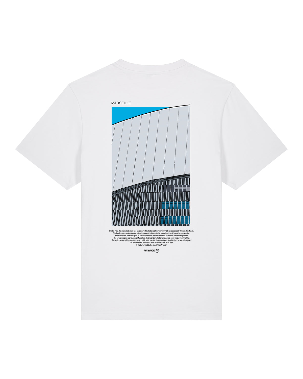 Tee Shirt Marseille brodé - Mark Johnson x Foot Dimanche