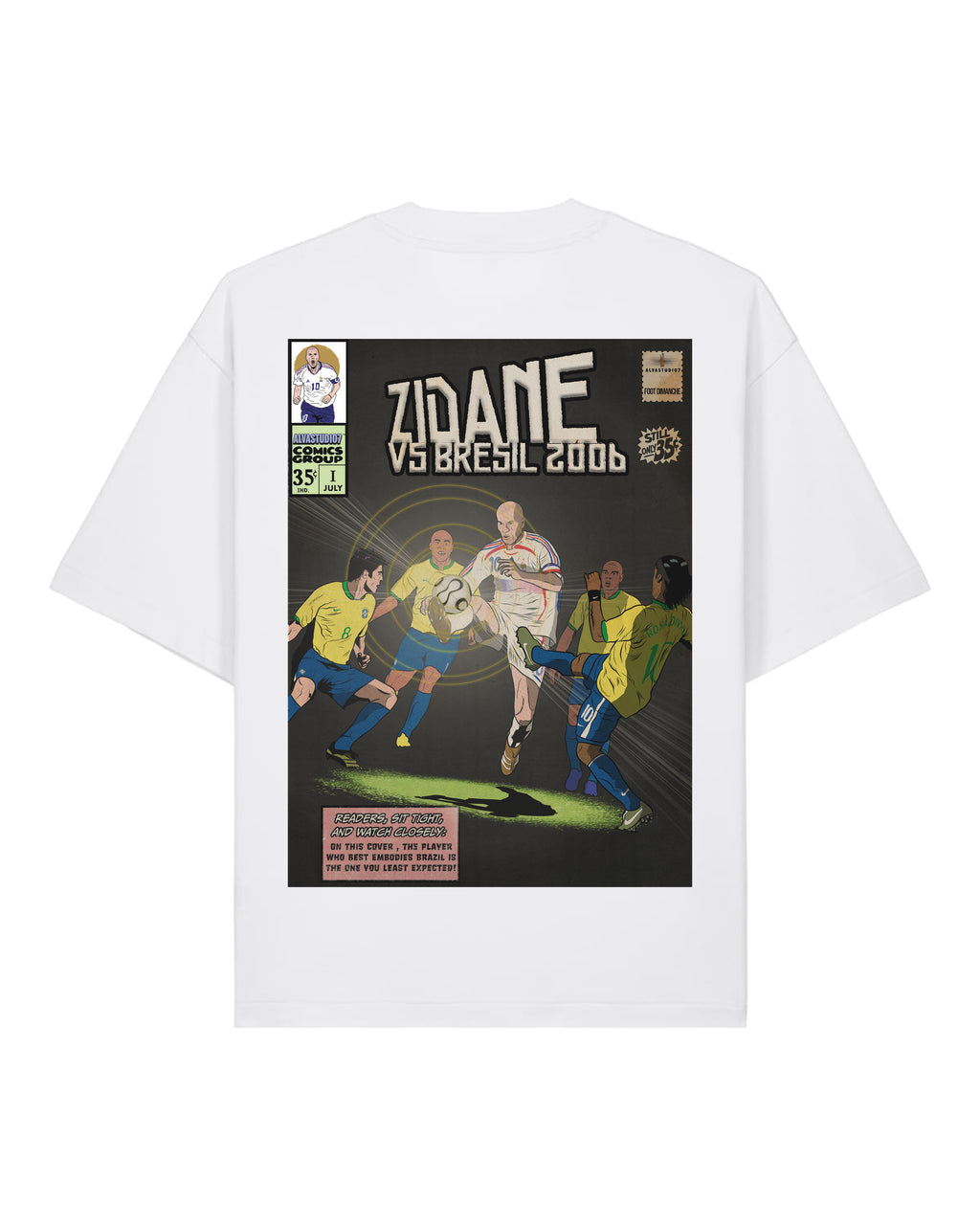 Tee Shirt Zidane 2006 - Foot Dimanche x Alvastudio7