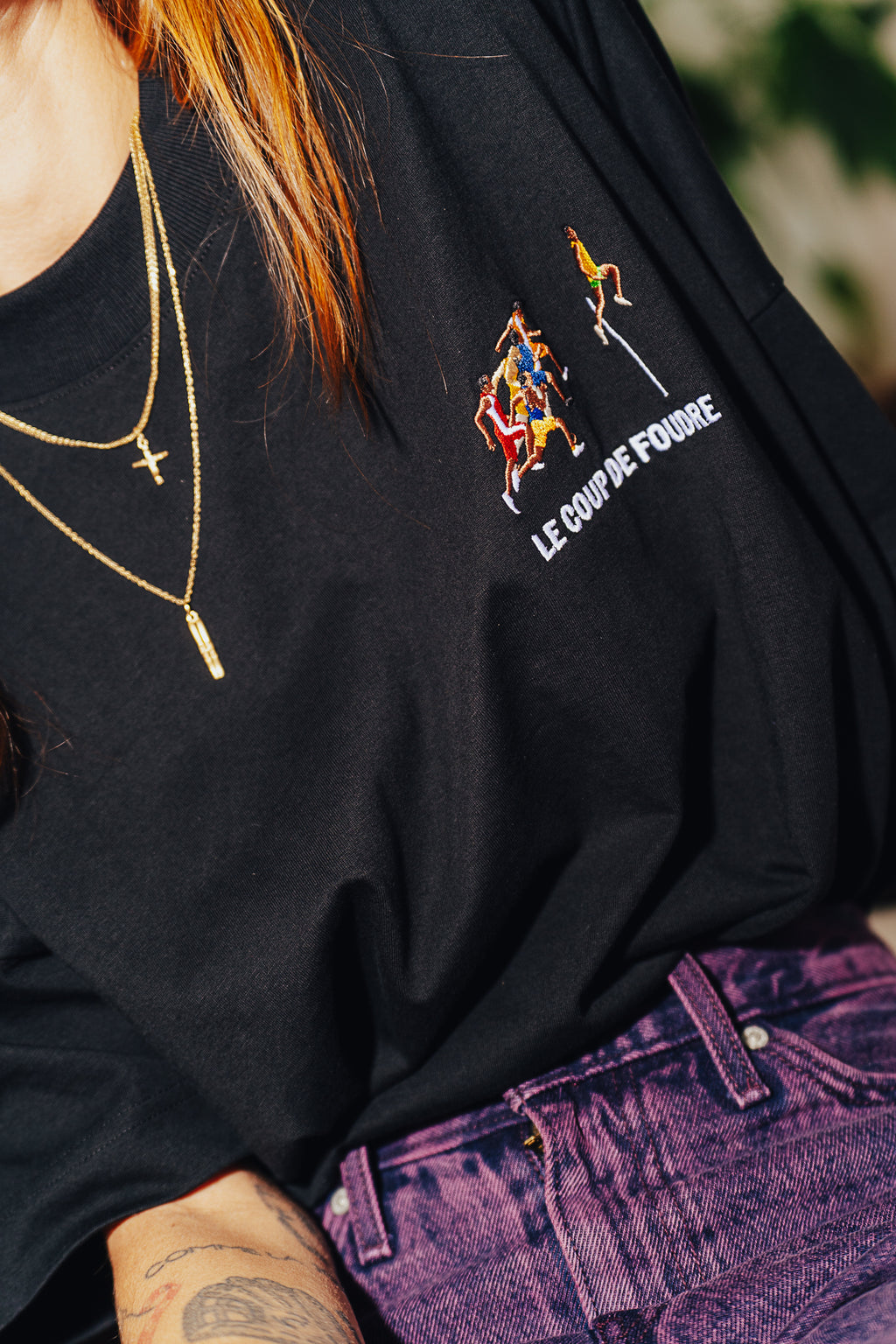 Tee Shirt Le coup de foudre brodé - L'Equipe x Foot Dimanche