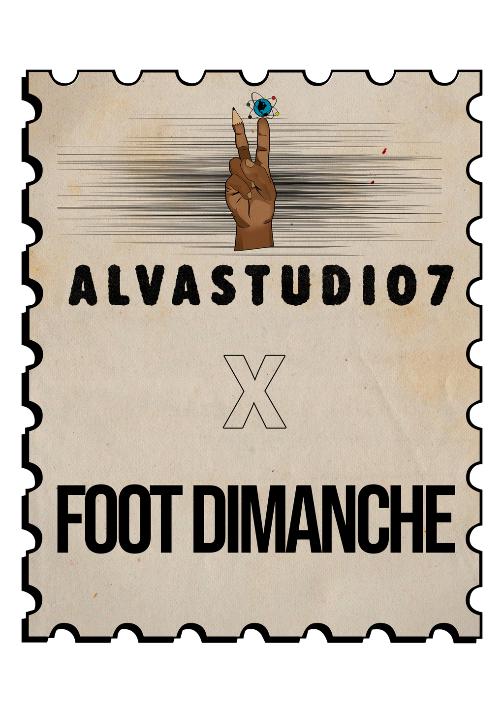 Tee Shirt Messi - Foot Dimanche x Alvastudio7