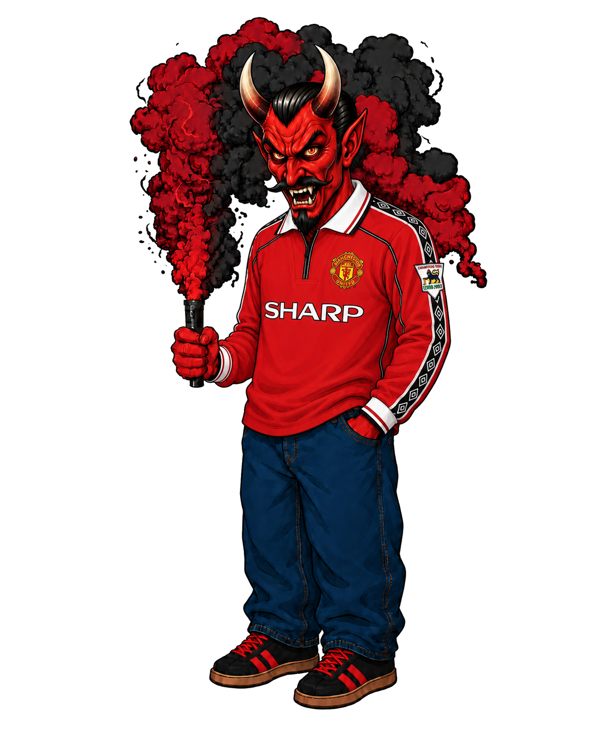 Tee-shirt Diable Manchester United – Red Devil Vintage