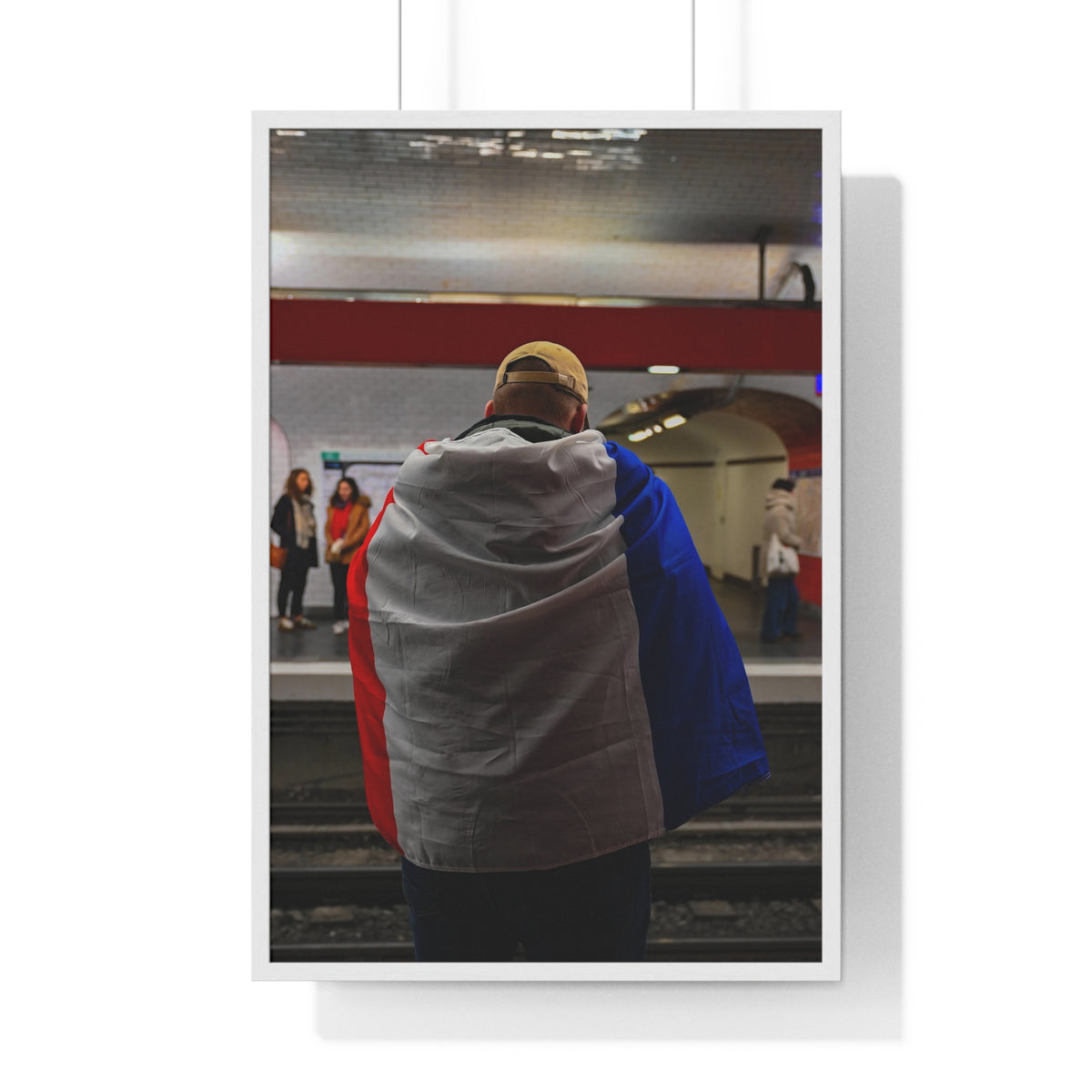 Photo Supporteur Equipe de France metro Paris - Foot Dimanche
