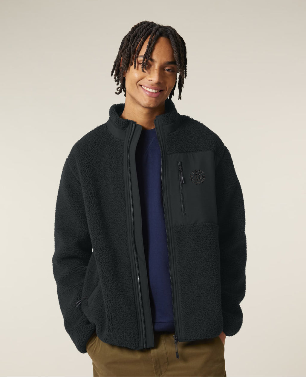 Veste Polaire Foot Dimanche brodée