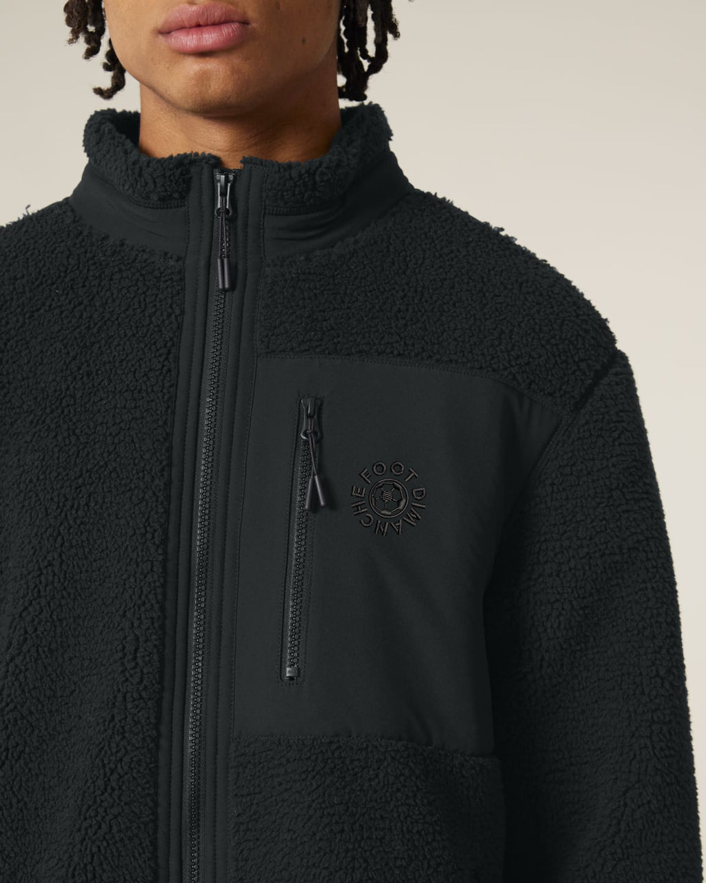Veste Polaire Foot Dimanche brodée