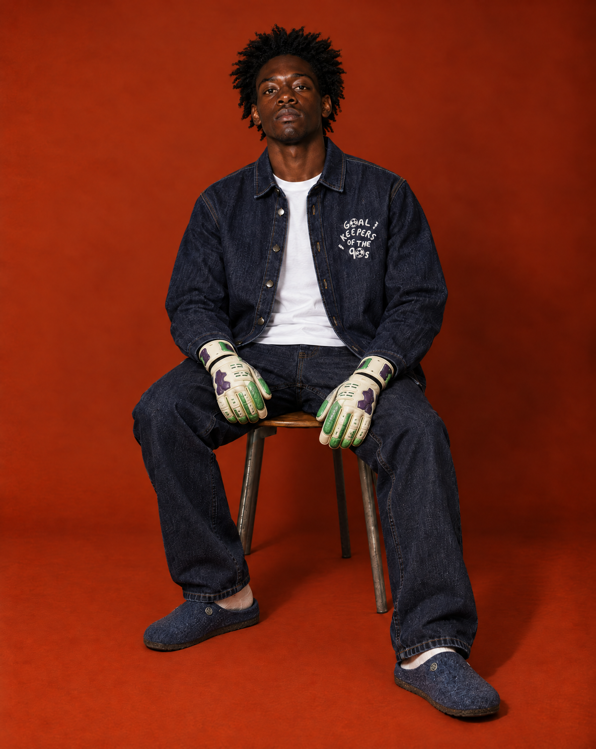 Veste en Jean Goalkeepers of the 90's brodé