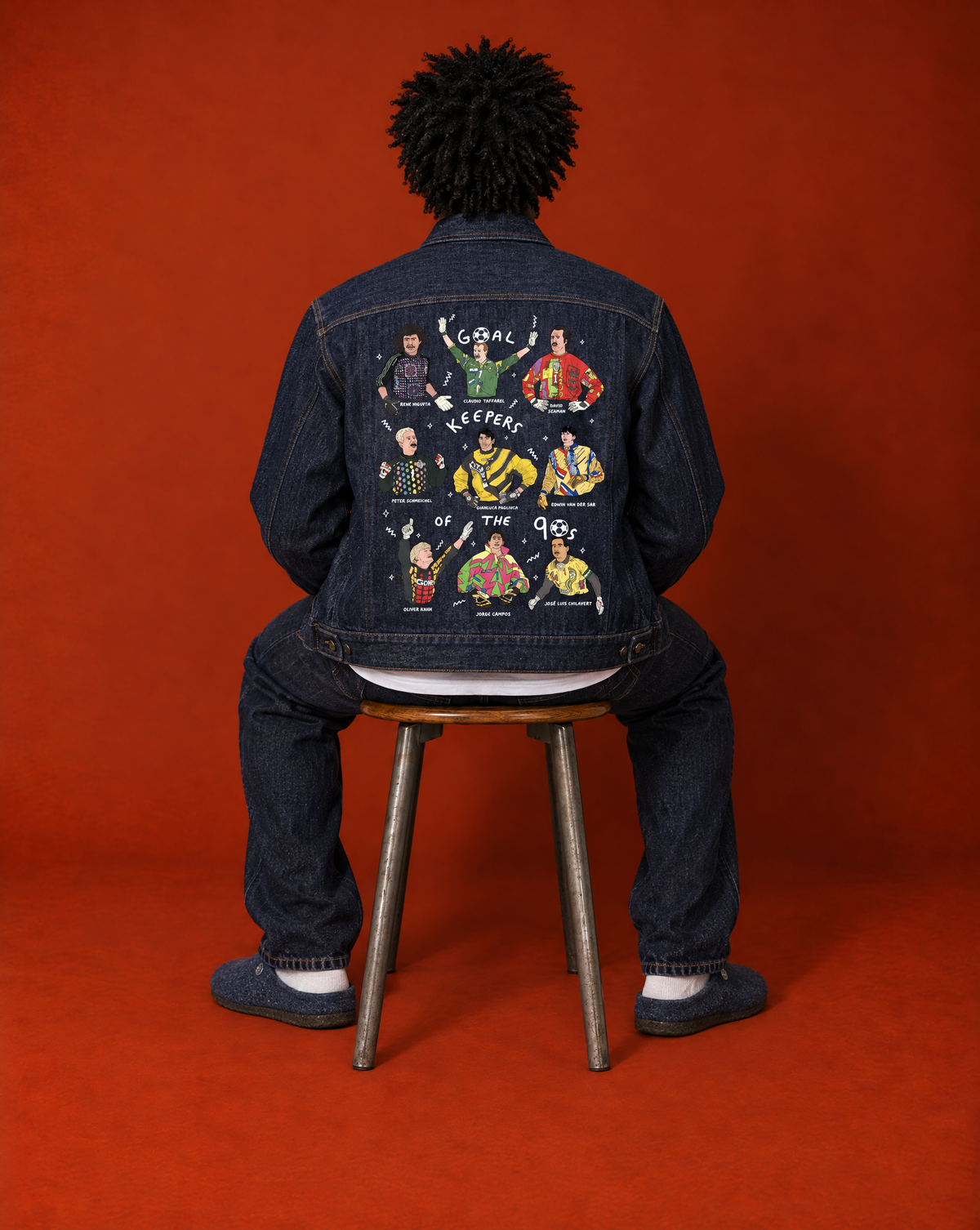 Veste en Jean Goalkeepers of the 90's brodé