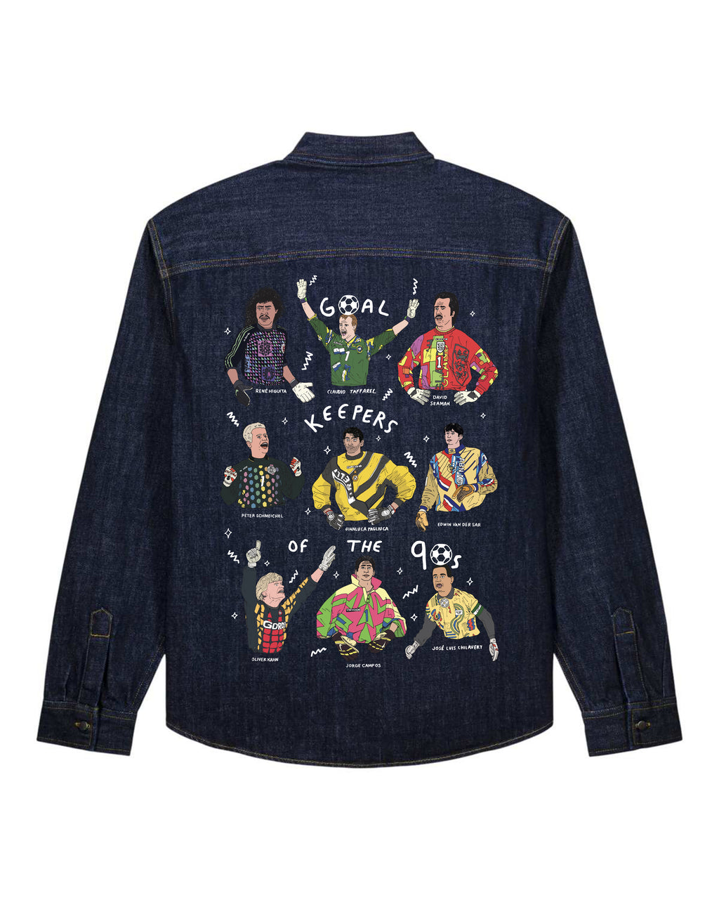 Veste en Jean Goalkeepers of the 90's brodé