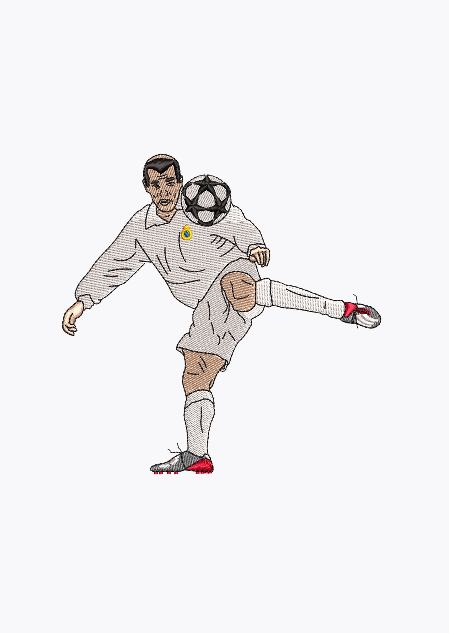 Tee Shirt Zizou Madrid brodé - Foot Dimanche