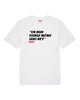 Foot Dimanche white cotton t-shirt featuring the L'Equipe slogan Un Bon Visage même sans Ney in black and red text.