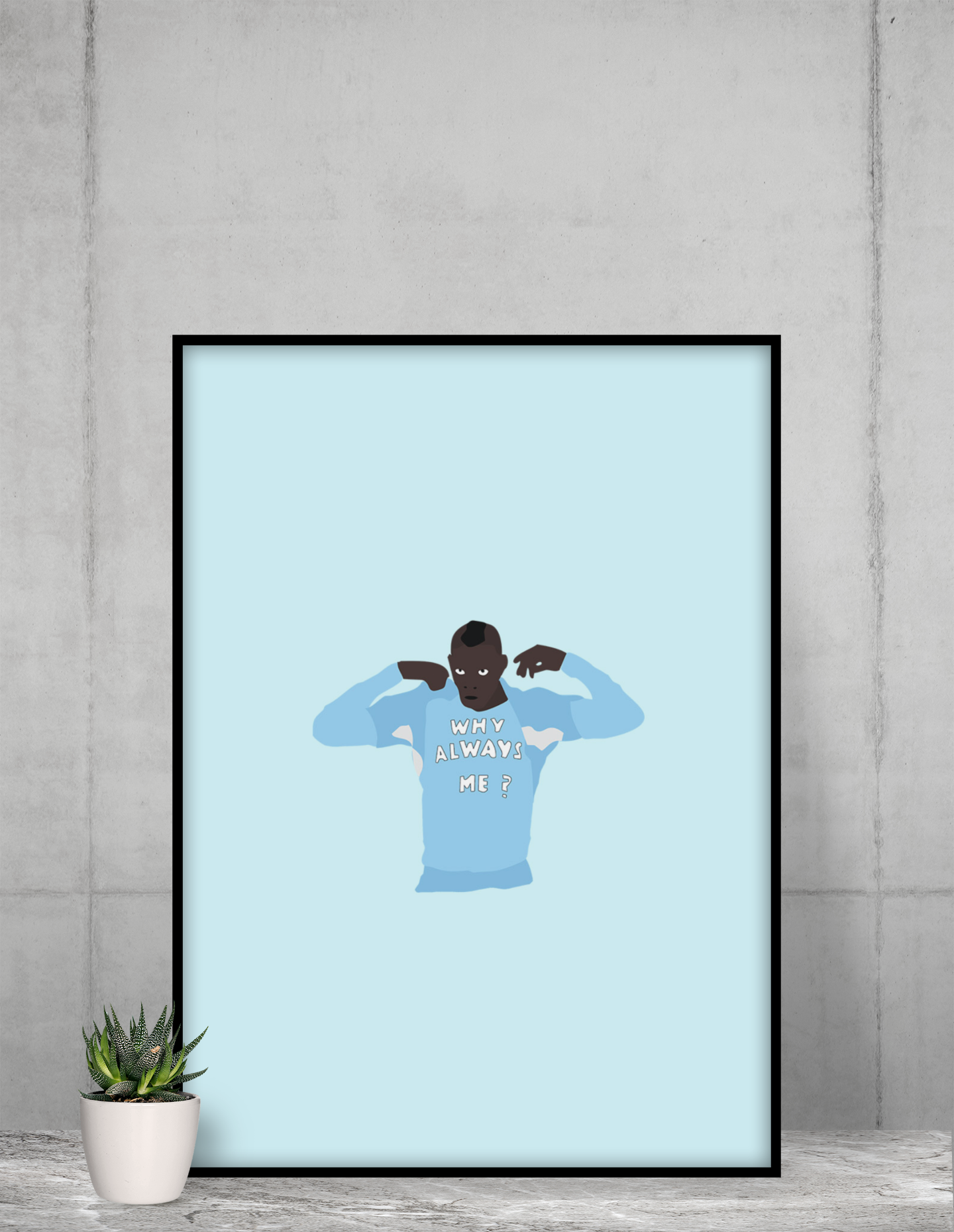 Poster Why Always Me? - Balotelli - Foot Dimanche