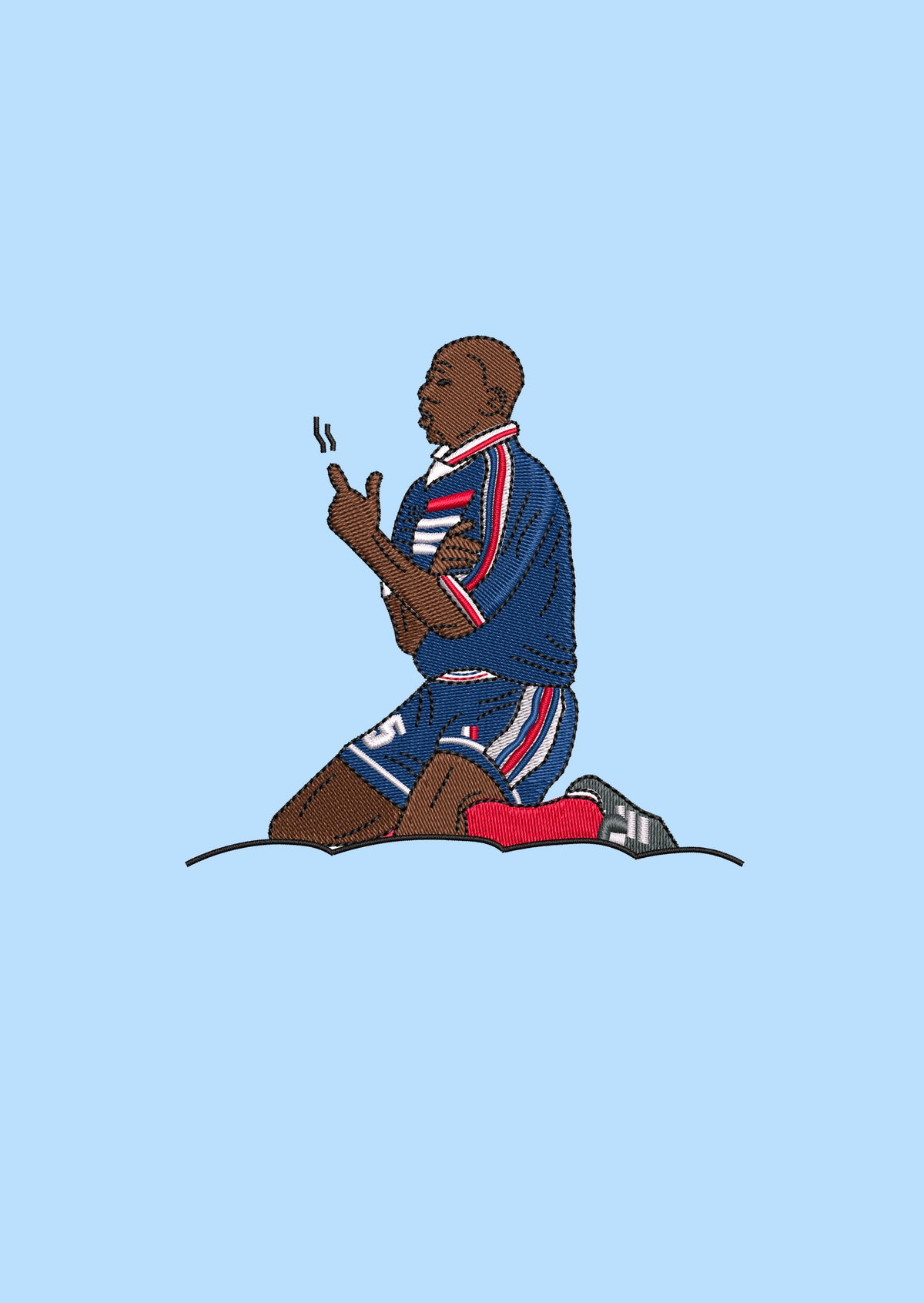 Felpa con cappuccio Thuram 98 ricamata